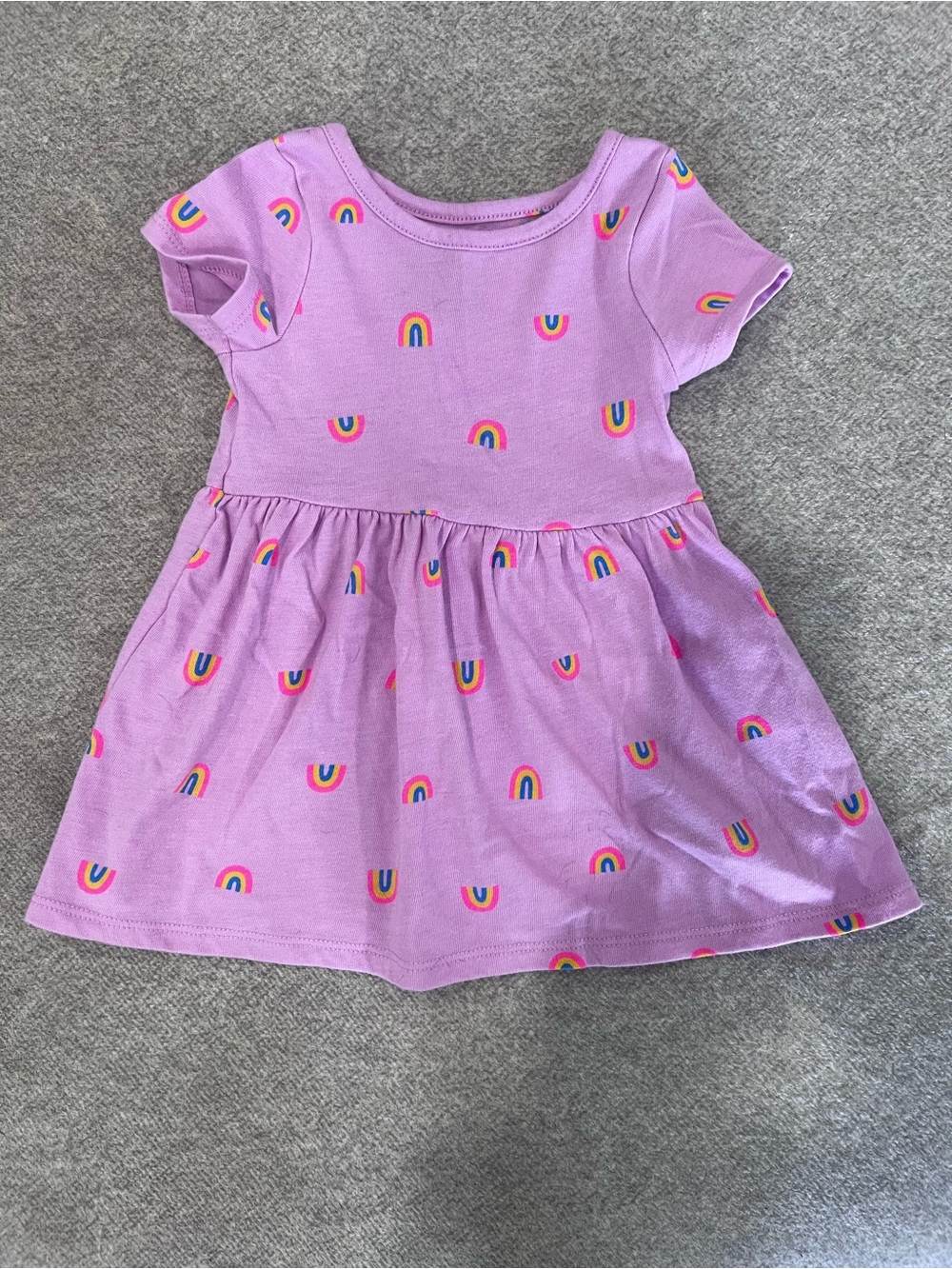 Baby Cat & Jack Lavender Rainbow Tee Dress